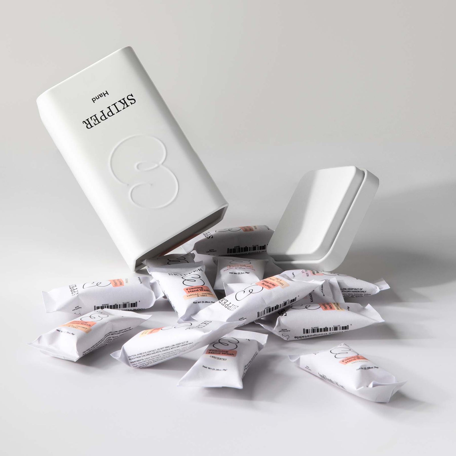 Loose hand wash tabs variety pack and storage tin