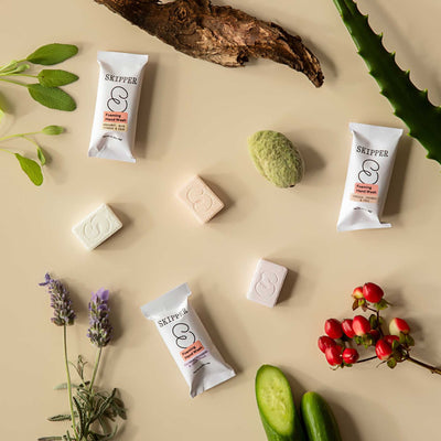 Three hand wash tabs, Bergamot, Blue Cypress and Sage, Lavender, Cucumber and Lilly Pilly and Vanilla, Coconut and chai